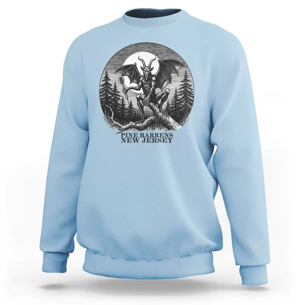 Jersey Devil Playing Dart Sweatshirt Gothic Horror Gift Pine Barrens New Jersey - Wonder Print Shop