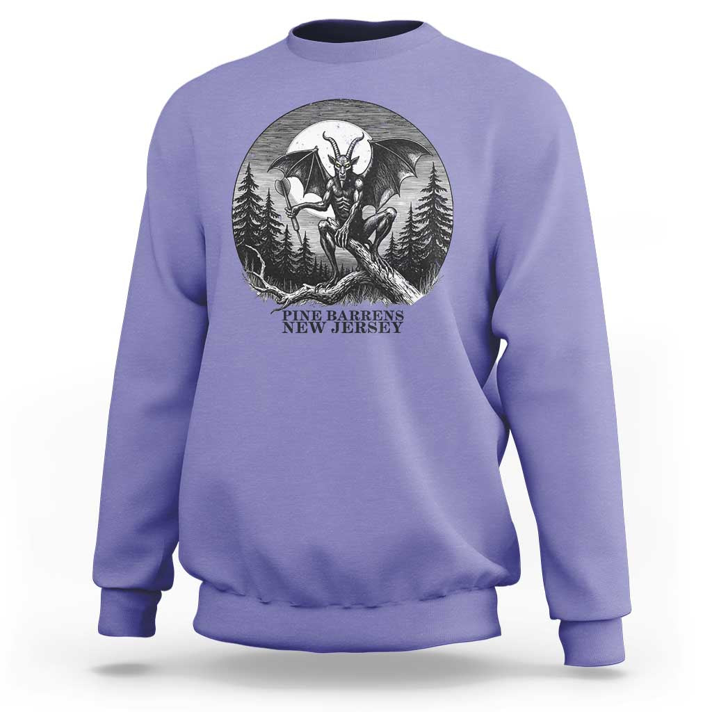 Jersey Devil Playing Dart Sweatshirt Gothic Horror Gift Pine Barrens New Jersey - Wonder Print Shop