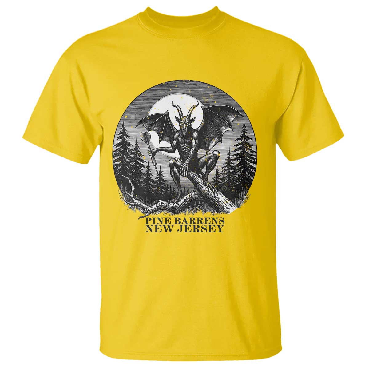 Jersey Devil Playing Dart T Shirt Gothic Horror Gift Pine Barrens New Jersey - Wonder Print Shop