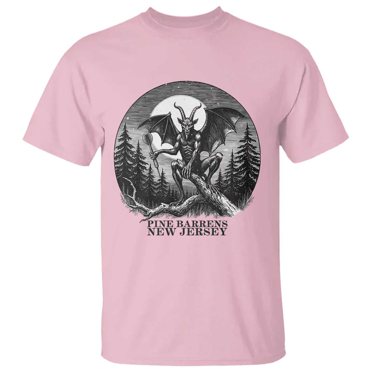 Jersey Devil Playing Dart T Shirt Gothic Horror Gift Pine Barrens New Jersey - Wonder Print Shop