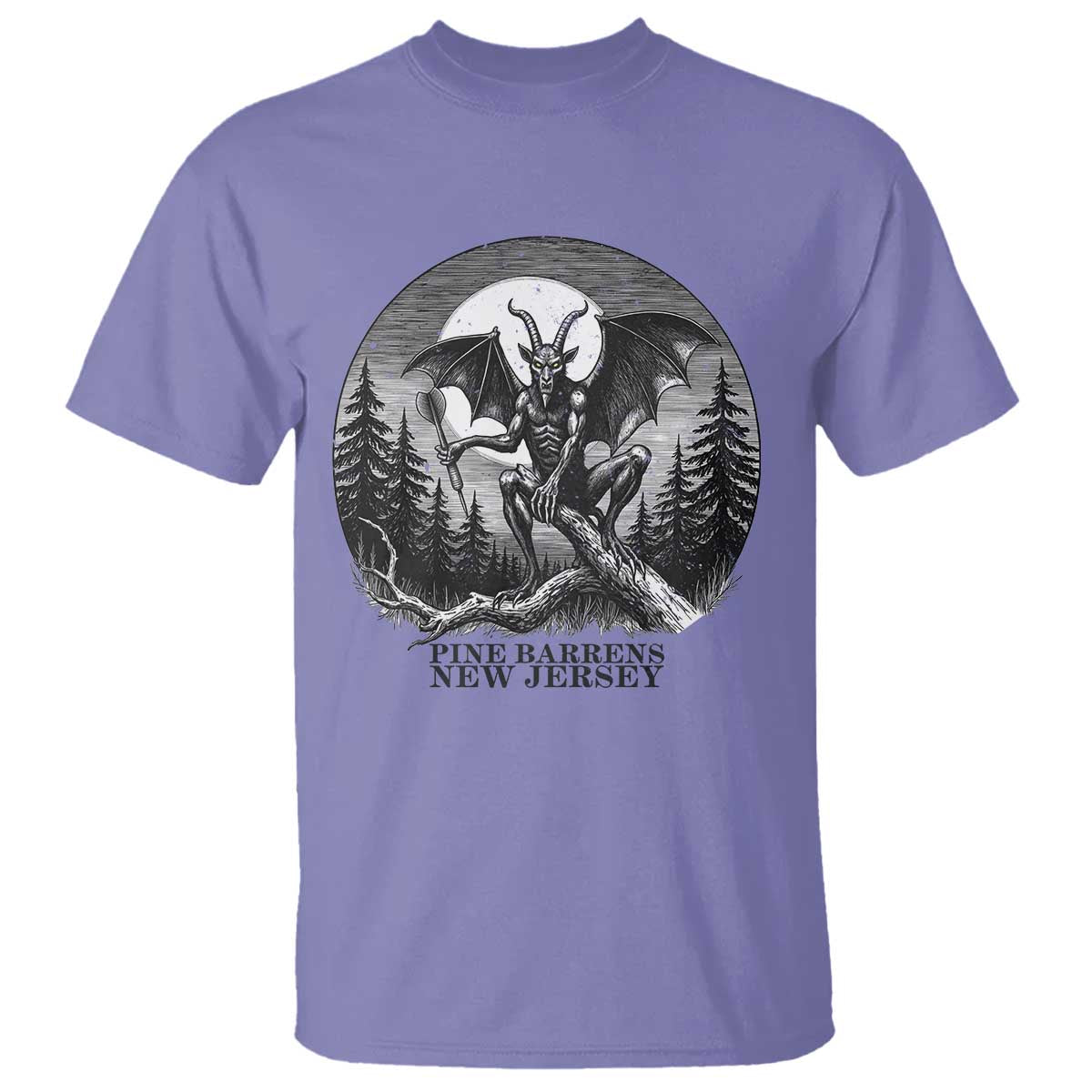 Jersey Devil Playing Dart T Shirt Gothic Horror Gift Pine Barrens New Jersey - Wonder Print Shop