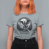 Jersey Devil Playing Dart T Shirt For Women Gothic Horror Gift Pine Barrens New Jersey - Wonder Print Shop