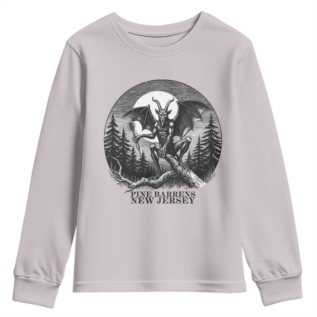 Jersey Devil Playing Dart Youth Sweatshirt Gothic Horror Gift Pine Barrens New Jersey - Wonder Print Shop