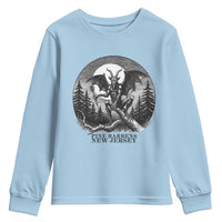 Jersey Devil Playing Dart Youth Sweatshirt Gothic Horror Gift Pine Barrens New Jersey - Wonder Print Shop