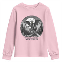 Jersey Devil Playing Dart Youth Sweatshirt Gothic Horror Gift Pine Barrens New Jersey - Wonder Print Shop