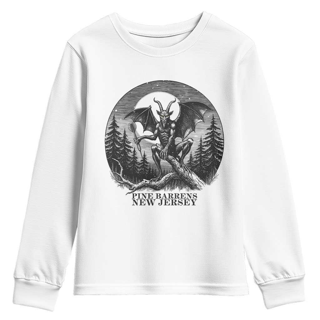 Jersey Devil Playing Dart Youth Sweatshirt Gothic Horror Gift Pine Barrens New Jersey - Wonder Print Shop