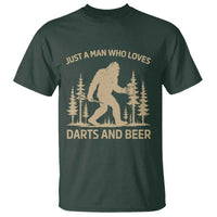 Funny Bigfoot Just A Man Who Loves Darts And Beer Gift T Shirt - Wonder Print Shop