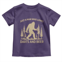 Funny Bigfoot Just A Man Who Loves Darts And Beer Gift Toddler T Shirt - Wonder Print Shop