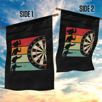 Funny Bigfoot Dart Player Crytid Sunset Retro Vintage Garden Flag Dartist Gift - Wonder Print Shop