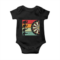 Funny Bigfoot Dart Player Crytid Sunset Retro Vintage Baby Onesie Dartist Gift - Wonder Print Shop
