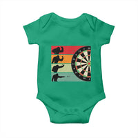 Funny Bigfoot Dart Player Crytid Sunset Retro Vintage Baby Onesie Dartist Gift - Wonder Print Shop