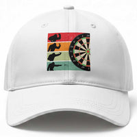 Funny Bigfoot Dart Player Crytid Sunset Retro Vintage Baseball Cap Dartist Gift