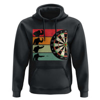 Funny Bigfoot Dart Player Crytid Sunset Retro Vintage Hoodie Dartist Gift - Wonder Print Shop