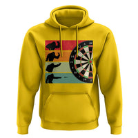 Funny Bigfoot Dart Player Crytid Sunset Retro Vintage Hoodie Dartist Gift - Wonder Print Shop