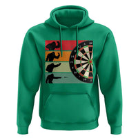Funny Bigfoot Dart Player Crytid Sunset Retro Vintage Hoodie Dartist Gift - Wonder Print Shop