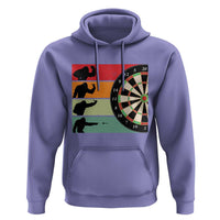 Funny Bigfoot Dart Player Crytid Sunset Retro Vintage Hoodie Dartist Gift - Wonder Print Shop