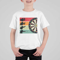 Funny Bigfoot Dart Player Crytid Sunset Retro Vintage T Shirt For Kid Dartist Gift - Wonder Print Shop