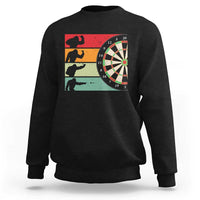 Funny Bigfoot Dart Player Crytid Sunset Retro Vintage Sweatshirt Dartist Gift - Wonder Print Shop