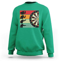 Funny Bigfoot Dart Player Crytid Sunset Retro Vintage Sweatshirt Dartist Gift - Wonder Print Shop