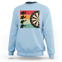 Funny Bigfoot Dart Player Crytid Sunset Retro Vintage Sweatshirt Dartist Gift - Wonder Print Shop