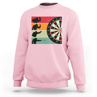 Funny Bigfoot Dart Player Crytid Sunset Retro Vintage Sweatshirt Dartist Gift - Wonder Print Shop