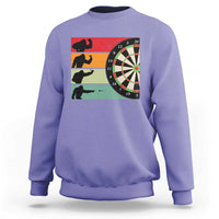 Funny Bigfoot Dart Player Crytid Sunset Retro Vintage Sweatshirt Dartist Gift - Wonder Print Shop