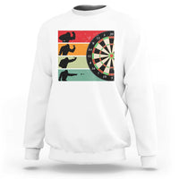 Funny Bigfoot Dart Player Crytid Sunset Retro Vintage Sweatshirt Dartist Gift - Wonder Print Shop