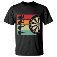 Funny Bigfoot Dart Player Crytid Sunset Retro Vintage T Shirt Dartist Gift - Wonder Print Shop