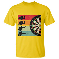 Funny Bigfoot Dart Player Crytid Sunset Retro Vintage T Shirt Dartist Gift - Wonder Print Shop