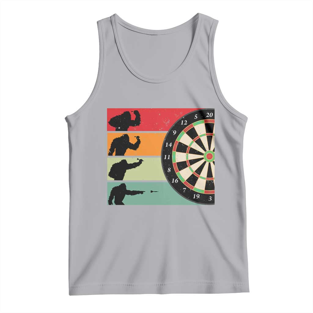 Funny Bigfoot Dart Player Crytid Sunset Retro Vintage Tank Top Dartist Gift - Wonder Print Shop