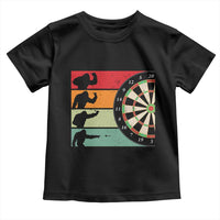 Funny Bigfoot Dart Player Crytid Sunset Retro Vintage Toddler T Shirt Dartist Gift - Wonder Print Shop