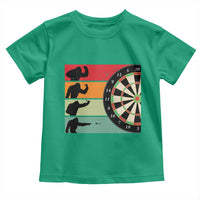 Funny Bigfoot Dart Player Crytid Sunset Retro Vintage Toddler T Shirt Dartist Gift - Wonder Print Shop