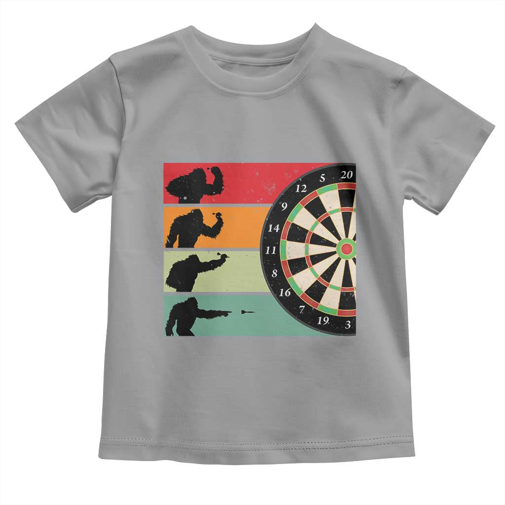 Funny Bigfoot Dart Player Crytid Sunset Retro Vintage Toddler T Shirt Dartist Gift - Wonder Print Shop