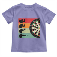 Funny Bigfoot Dart Player Crytid Sunset Retro Vintage Toddler T Shirt Dartist Gift - Wonder Print Shop