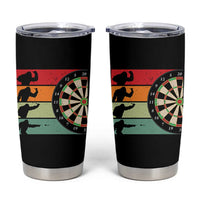 Funny Bigfoot Dart Player Crytid Sunset Retro Vintage Tumbler Cup Dartist Gift - Wonder Print Shop