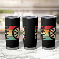 Funny Bigfoot Dart Player Crytid Sunset Retro Vintage Tumbler Cup Dartist Gift - Wonder Print Shop