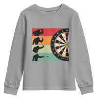 Funny Bigfoot Dart Player Crytid Sunset Retro Vintage Youth Sweatshirt Dartist Gift - Wonder Print Shop