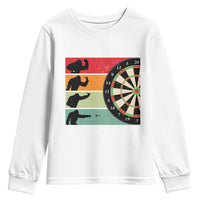 Funny Bigfoot Dart Player Crytid Sunset Retro Vintage Youth Sweatshirt Dartist Gift - Wonder Print Shop
