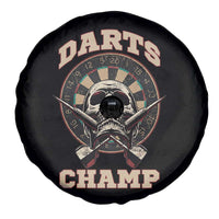 Darts Player Champion Spare Tire Cover Skull Dartboard Retro Style - Wonder Print Shop