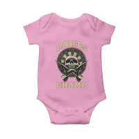 Darts Player Champion Baby Onesie Skull Dartboard Retro Style - Wonder Print Shop