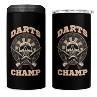 Darts Player Champion 4 in 1 Can Cooler Tumbler Skull Dartboard Retro Style - Wonder Print Shop