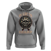 Darts Player Champion Hoodie Skull Dartboard Retro Style - Wonder Print Shop
