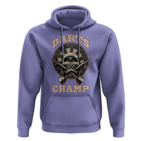 Darts Player Champion Hoodie Skull Dartboard Retro Style - Wonder Print Shop