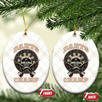 Darts Player Champion Ceramic Ornament Skull Dartboard Retro Style - Wonder Print Shop