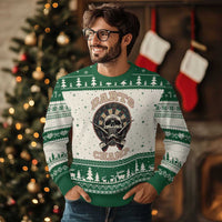 Darts Player Champion Ugly Christmas Sweater Skull Dartboard Retro Style - Wonder Print Shop