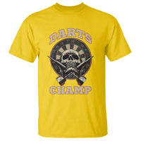 Darts Player Champion T Shirt Skull Dartboard Retro Style - Wonder Print Shop