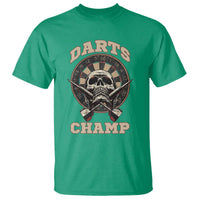Darts Player Champion T Shirt Skull Dartboard Retro Style - Wonder Print Shop