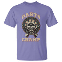 Darts Player Champion T Shirt Skull Dartboard Retro Style - Wonder Print Shop