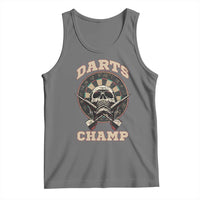 Darts Player Champion Tank Top Skull Dartboard Retro Style - Wonder Print Shop