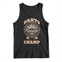 Darts Player Champion Tank Top Skull Dartboard Retro Style - Wonder Print Shop